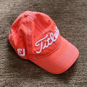 Titleist Coral Baseball Cap with White Embroidered Logo